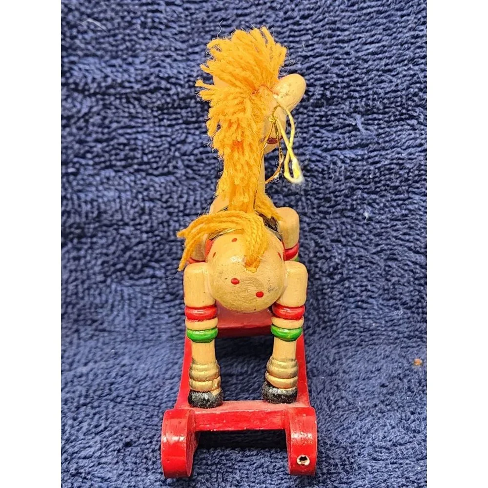 Rocking Horse Santa Caramel Apple Christmas Classic Ornaments Lot Of‎ 3